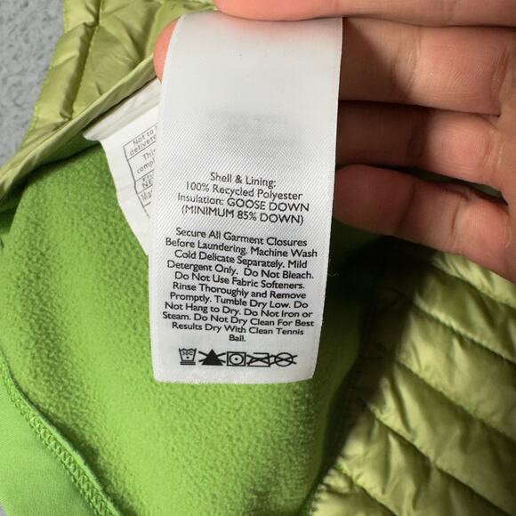 Eddie Bauer First Ascent StormDown 800 Vest Women’s Medium Green Puffer Packable - Picture 7 of 8